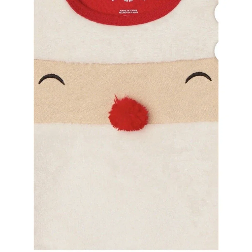 Holiday Time Santa Romper W/Matching Hat Size 0-3 Months
